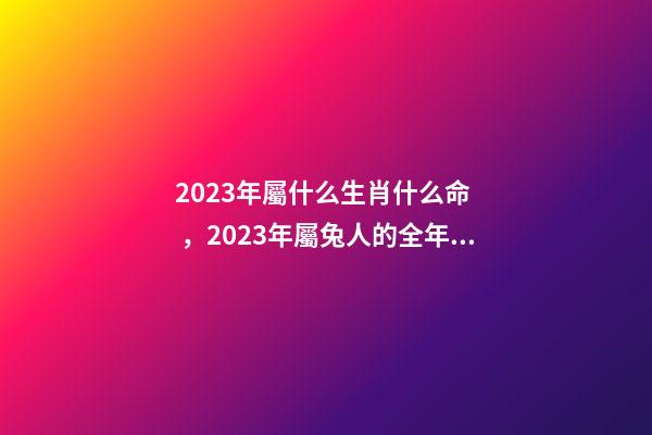 2023年屬什么生肖什么命，2023年屬兔人的全年運勢詳解 猴年2023年運勢及運程